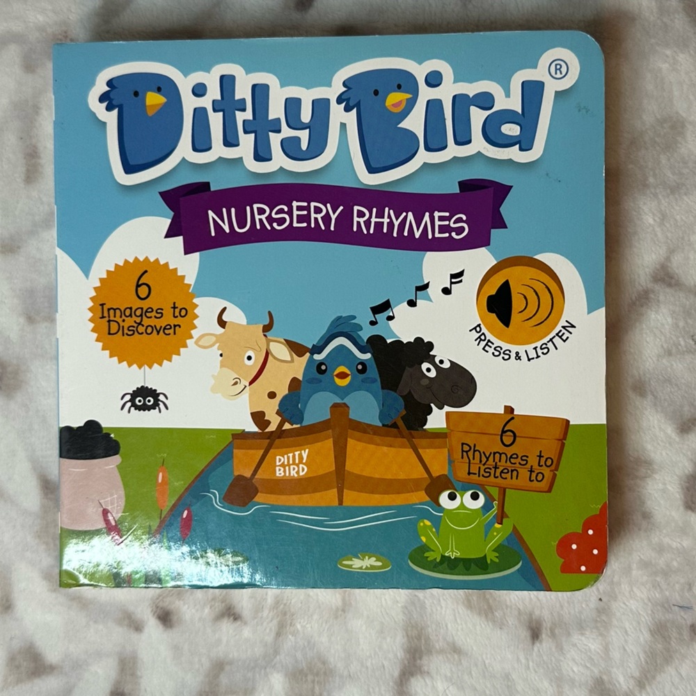 Nursery Rhymes Interactive Book - Blue and Green with sound